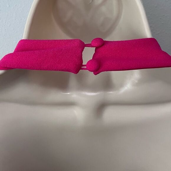 Lulus Hot Pink Halter Open Back Wide Leg Jumpsuit Size S - Picture 6 of 9